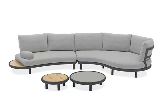 Комплект мебели c парными столиками Gotland Lounge, антрацит/серый