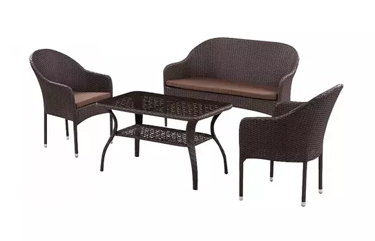 Комплект мебели из искусственного ротанга 2+1+1 S20B-2 S20B-1 ST20B