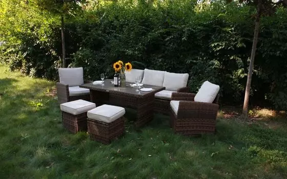 Комплект мебели Zoya из искусственного ротанга коричневый