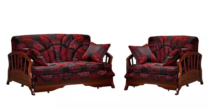 Комплект мягкой мебели Канопус с деревянными подлокотниками