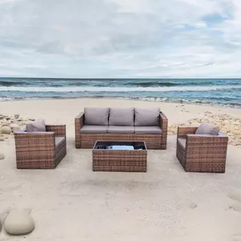 Комплект плетеной мебели AFM-305AL Brown