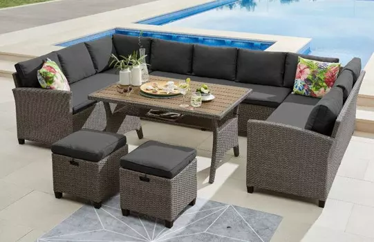 Комплект плетеной мебели AFM-370A Dark Grey