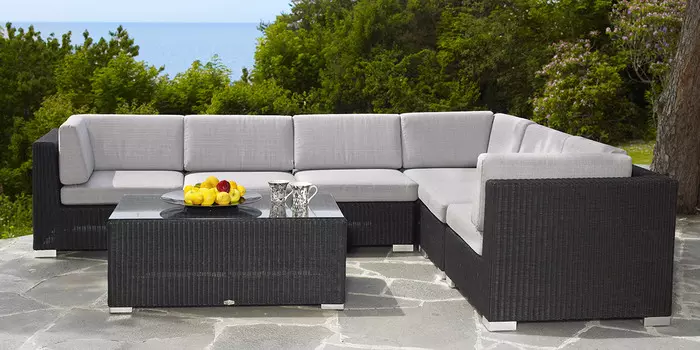 Комплект плетеной мебели FORUM black