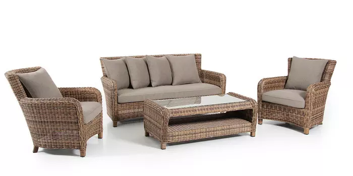 Комплект плетеной мебели Venus brown