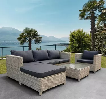 Комплект плетеной мебели YR821G Grey/Grey Афина