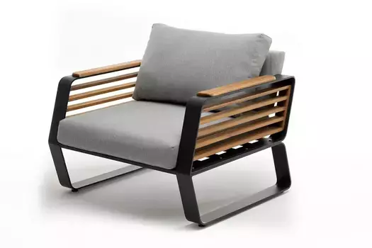 Кресло из алюминия AURA темный графит