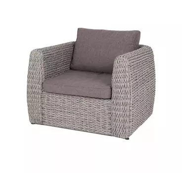 Кресло из искусственного ротанга гиацинт Кальяри серый
