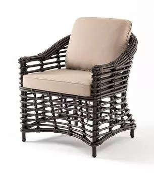 Кресло из искусственного ротанга Ницца, бронзовый