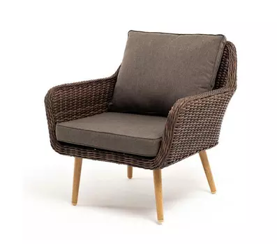 Кресло из искусственного ротанга Прованс коричневое