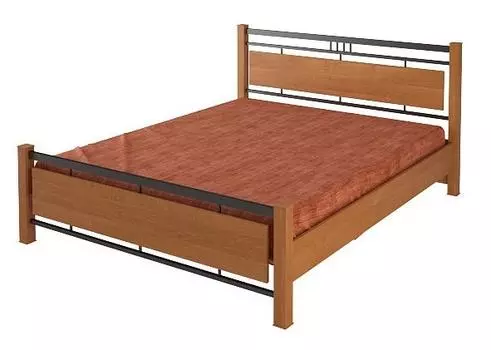 Кровать 1,5 спальная №22.2 (серия МК27)