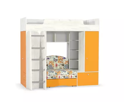 Кровать-чердак с диваном Тетрис 1 366