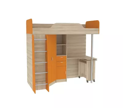 Кровать-чердак со столом Ника 427 Т