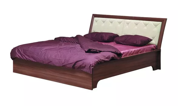 Кровать двойная Камелия венге/ваниль