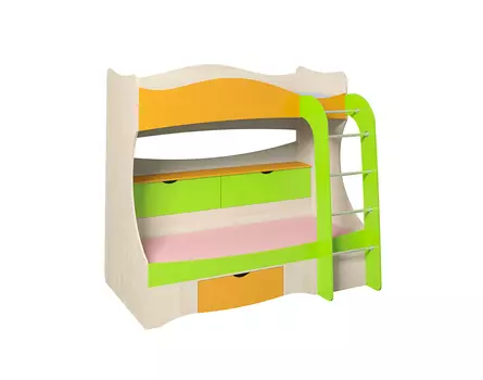 Кровать двухъярусная Почемучка