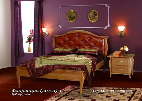 Кровать Флоренция 1 (кожа)
