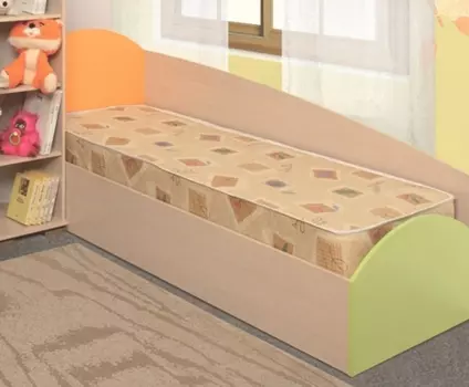 Кровать одинарная Тони дуб линдберг/розовый