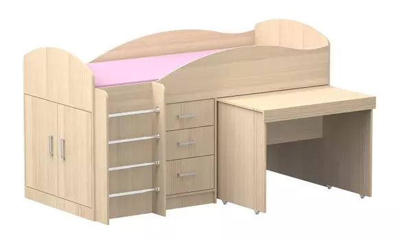 Кровать с выкатным столом Алиса