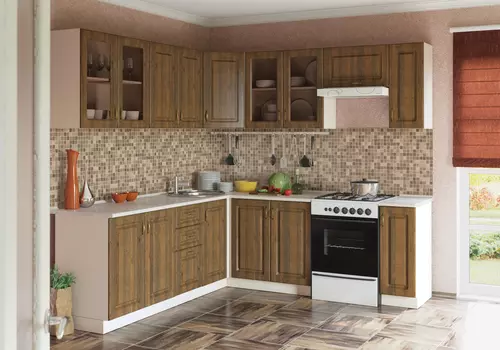 Кухонный модульный угловой гарнитур Эмили-2