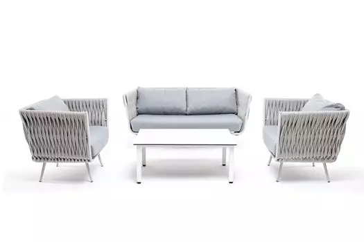 Лаунж-зона 4-местная из роупа со столом Монако