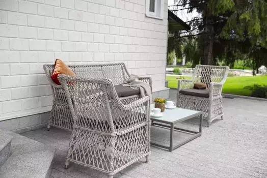 Лаунж-зона Асти-Касабланка из искусственного ротанга