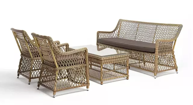 Лаунж-зона Асти на 4 персоны, соломенный