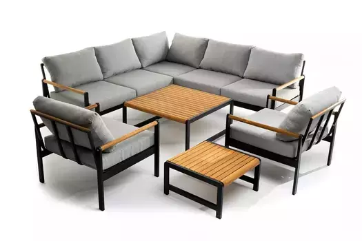 Лаунж зона из алюминия MAYA L темный графит