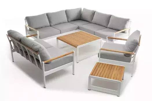 Лаунж зона из алюминия MAYA XL белая