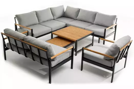 Лаунж зона из алюминия MAYA XL темный графит