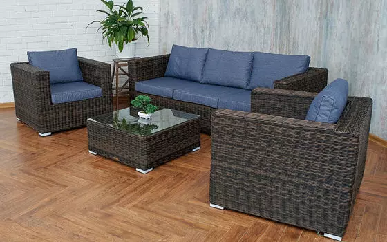 Лаунж-зона Karl с 3-местным диваном креслами