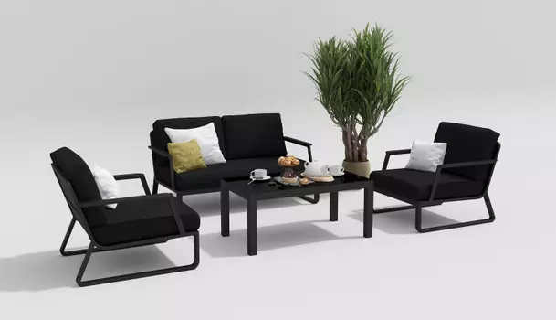 Лаунж зона Voglie black