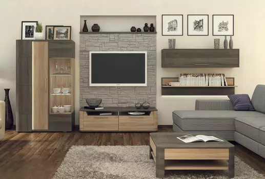 Любимый дом Модульная стенка в гостиную Бруна №2