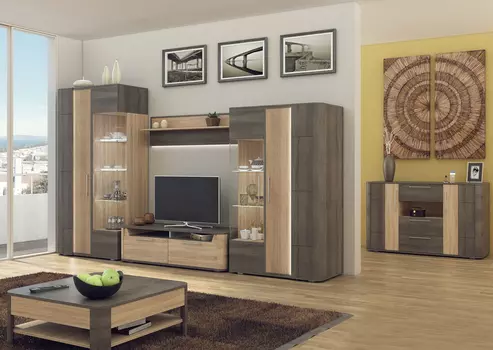 Любимый дом Модульная стенка в гостиную Бруна №3