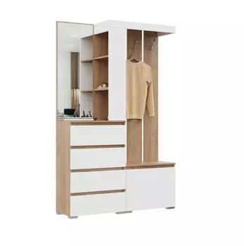 Модульная прихожая Элла комплектация 1 белый / дуб крафт золото