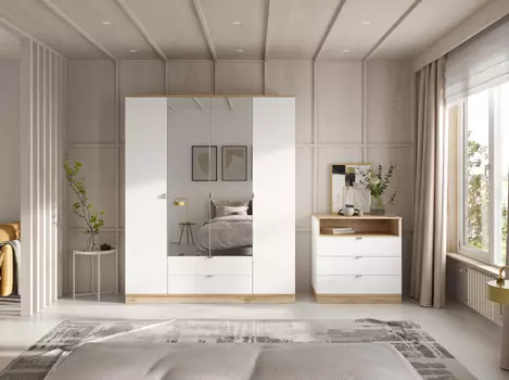 Модульная прихожая Вальс дуб крафт серый / бетонный камень комплектация 1