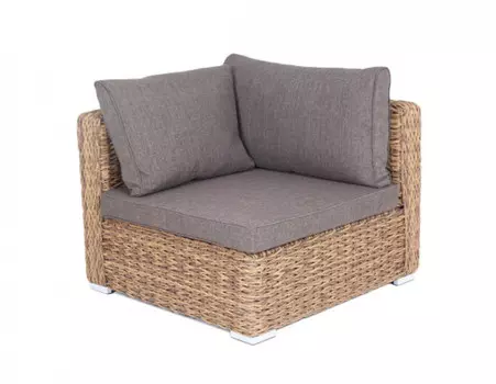 Модуль угловой с подушками Лунго гиацинт соломенный