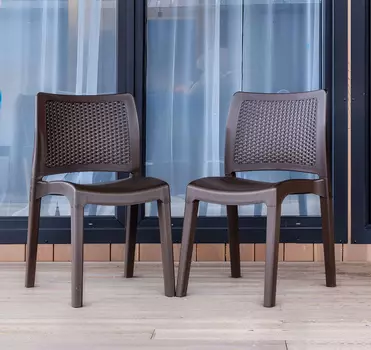 Набор из 2 стульев JULY коричневые