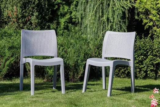 Набор из 2 стульев JULY светло-серые