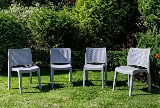 Набор из 4 стульев JULY светло-серые