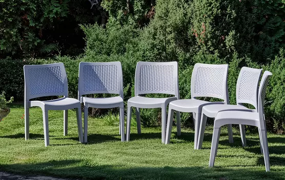 Набор из 6 стульев JULY светло-серые