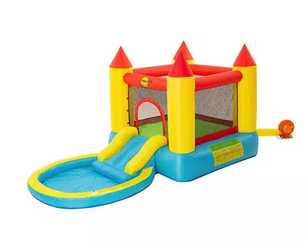 Надувной батут и водная горка Загадочный замок