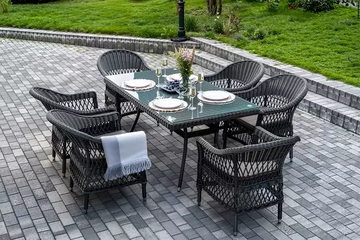 Обеденная группа Амароне на 6 персон, графит