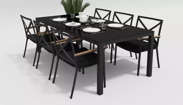 Обеденная группа Calma 220 черная