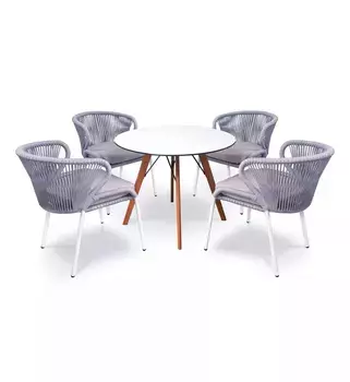 Обеденная группа Фоджа серая на 4 персоны