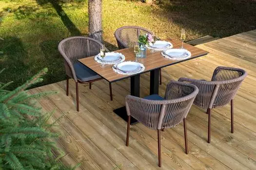 Обеденная группа Каффе Дабл на 4 персоны, дуб