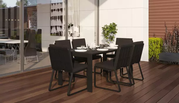 Обеденная группа Malia 180 черный