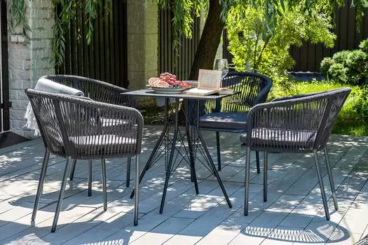 Обеденная группа на 4 персоны Форли, темно-серый