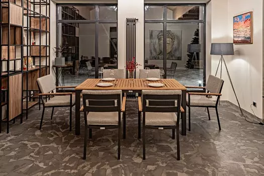 Обеденный комплект OSCAR со столешницей из тика