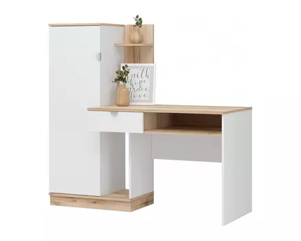 Письменный стол Джидда 1500 белый / дуб делано