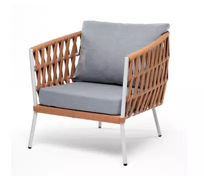 Плетеное кресло Диего из роупа, оранжевый