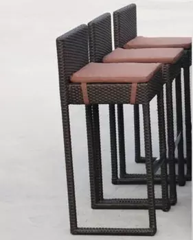 Плетеный барный стул Y390A-W63 Brown Афина